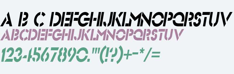 Stencil SansCondensed  Italic