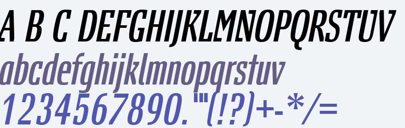 Chervonec Uzkj BT W01 Italic