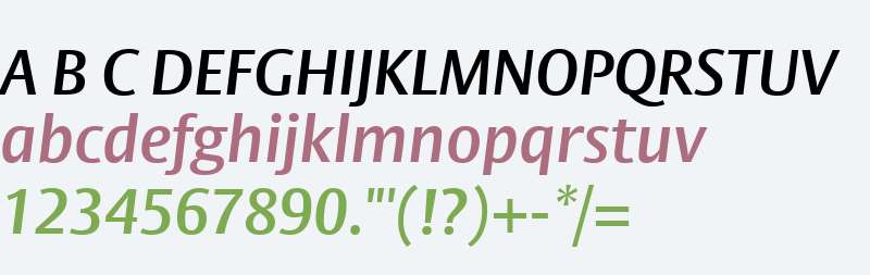 Big Vesta W01 SemiBold Italic