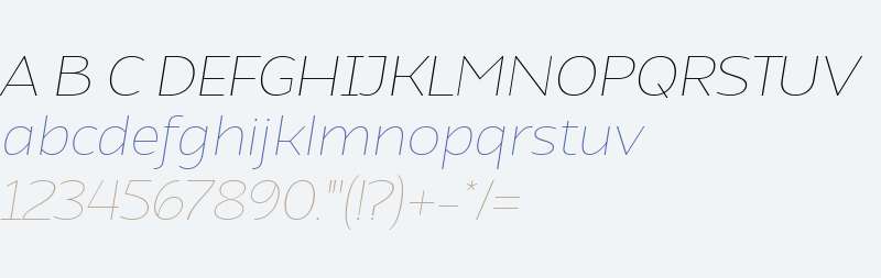 Atozimple Thin Italic