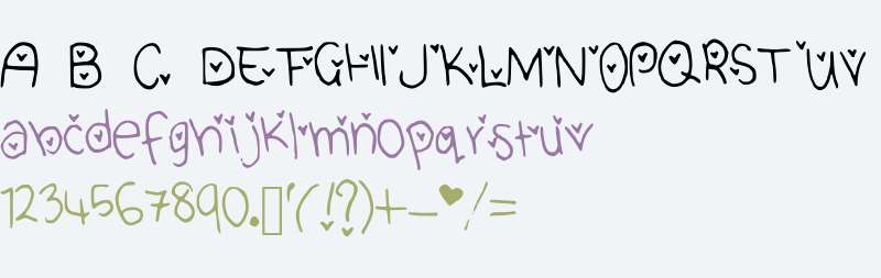 Cute_Heart_Font