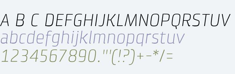 Klint W01 Light Italic