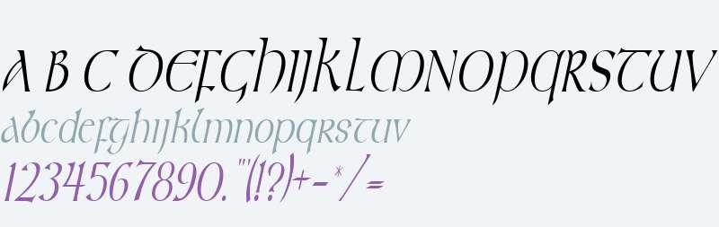 Kelt Thin Italic