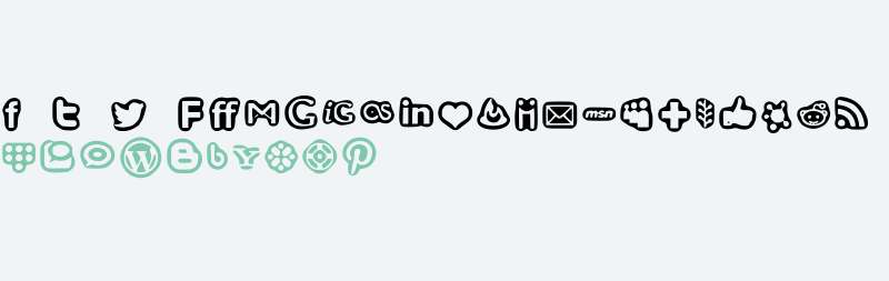 Social Media Icons Bold