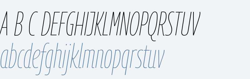 Georama Extra Condensed Thin Italic