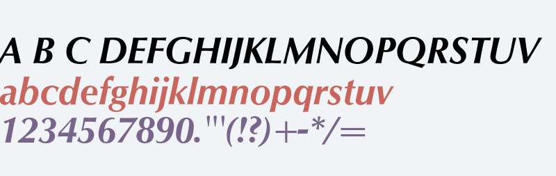 Optima* Bold Italic