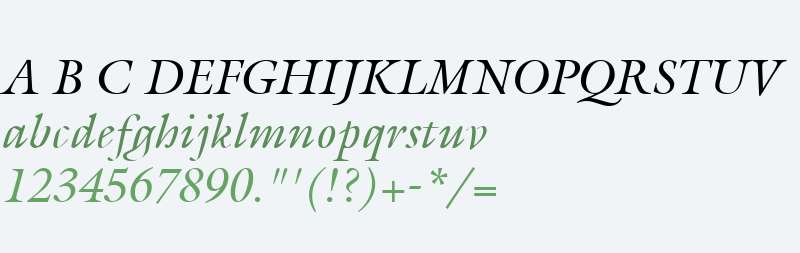 ITC Galliard W02 Italic