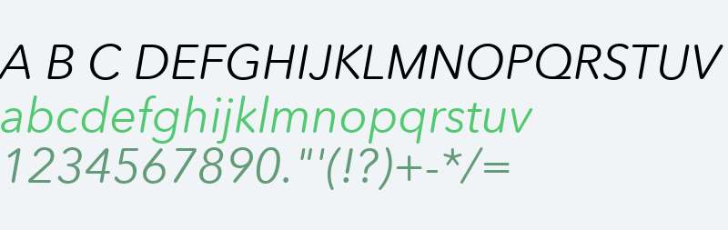Avenir Next Rounded W04 Italic