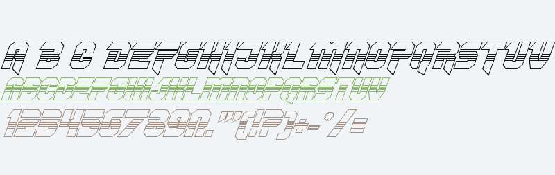 OmegaForce Halftone 3D Italic