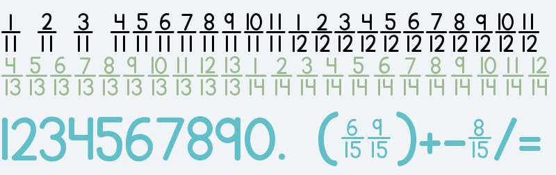 KG Traditional Fractions 2