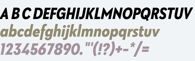 Galatea Bold Narrow Italic