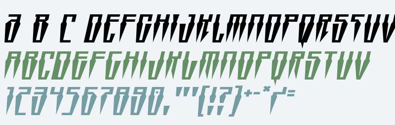 Swordtooth Expanded Italic