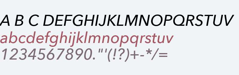 Avenir Next W05 Medium Italic