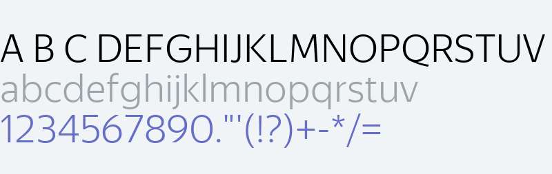 Yandex Sans Display Light Regular