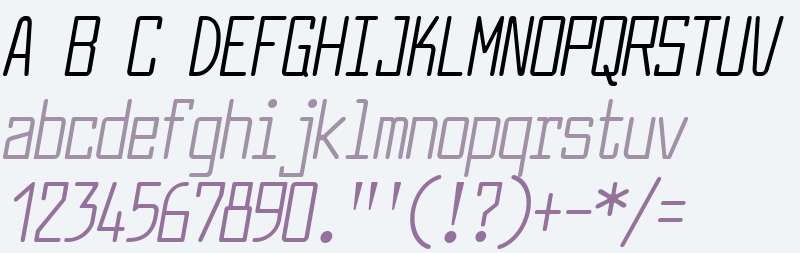 Larabiefont Compressed Italic