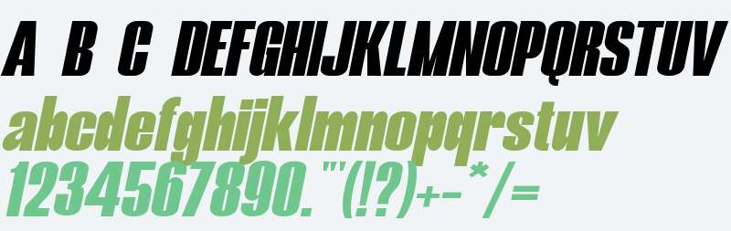 Frileder Typeface Slant