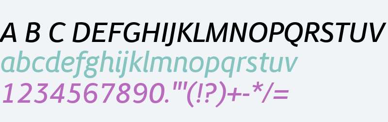 Migration Sans ITC Std Italic