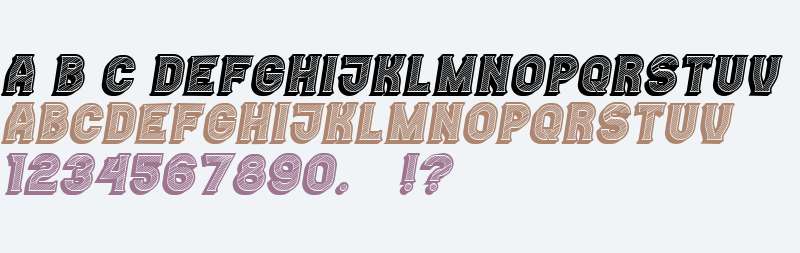 Casino 3D Lines Italic