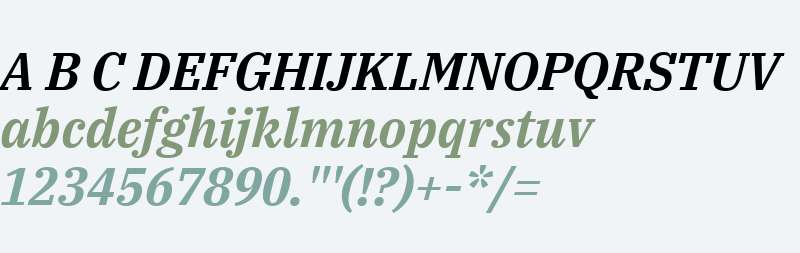 IBM Plex Serif SemiBold Italic