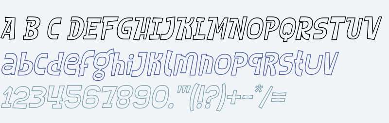 SHEROO Outline Italic