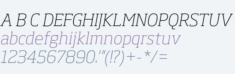 Soho W04 ExtraLight Italic
