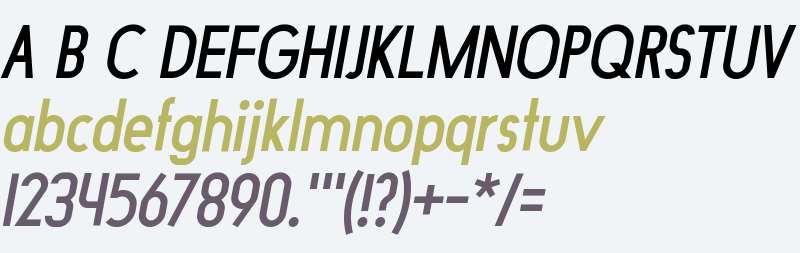 Roland Semi Bold Condensed Italic