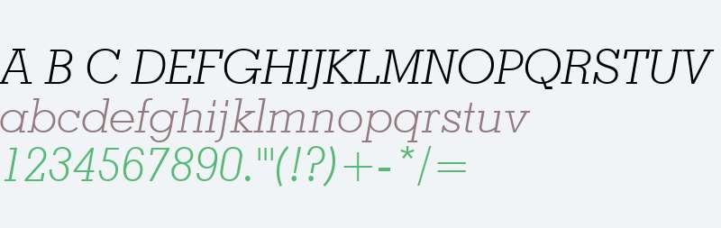 Geometric Slabserif 703 Light Italic BT