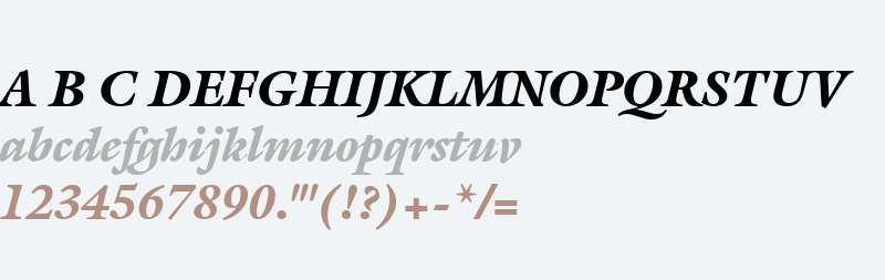 ITC Galliard W02 Black Italic