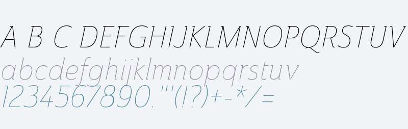 Ainslie W01 Cond Thin Italic V2