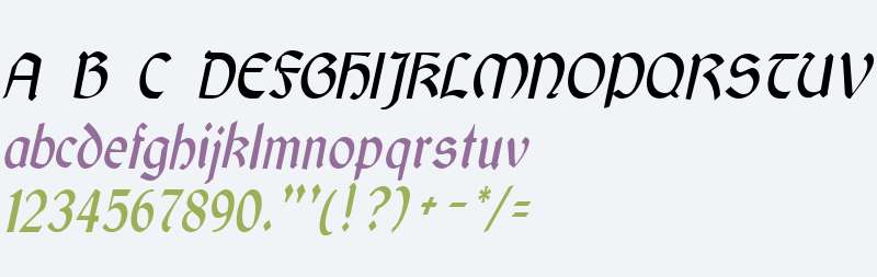 GaelicCondensed Italic