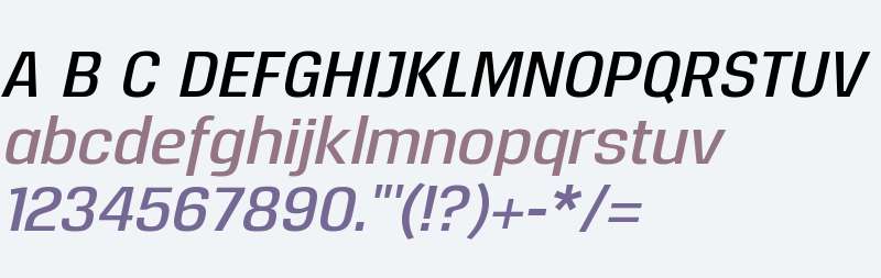 Reznik W00 DemiBold Italic