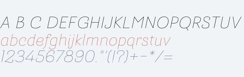 Barcis W01 Ext Thin Italic