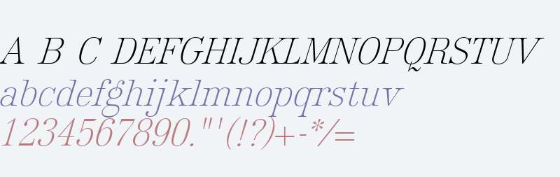 Roemisch W04 Light Italic