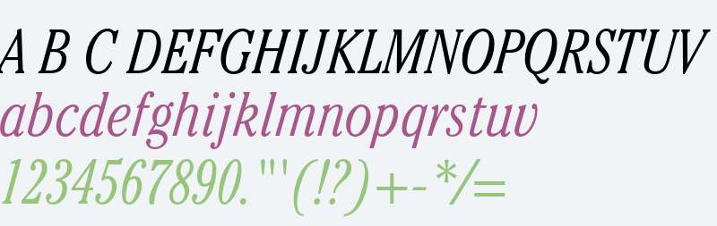 ITC Cheltenham Light Condensed Italic