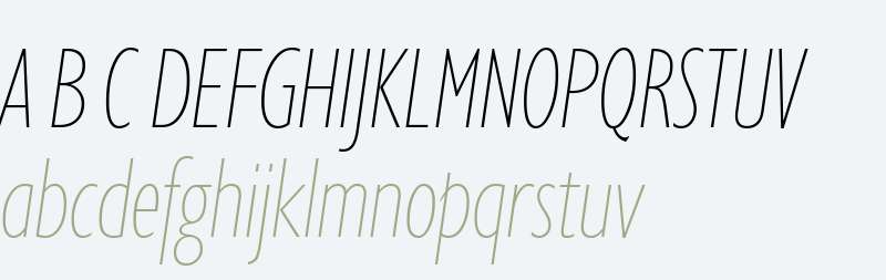 Gill Sans Nova Cn UltraLight