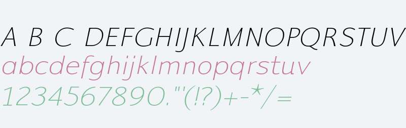 Talis Thin W00 Thin Italic