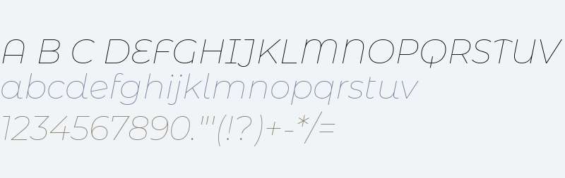 Montserrat Alternates Thin Italic