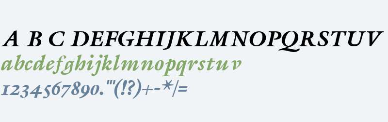 Galliard Bold Italic