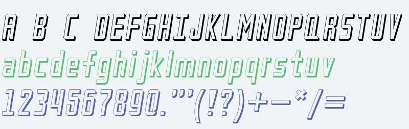 Petak Square Shadow Italic