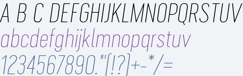 Cervino Extra Light Neue Italic