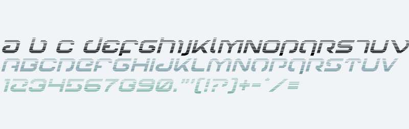 Gunrunner Gradient Italic