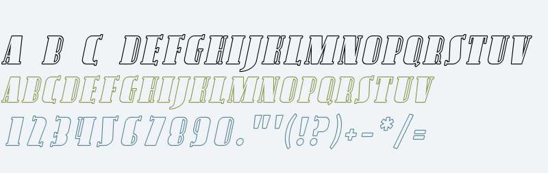 Avondale SC Outline Italic