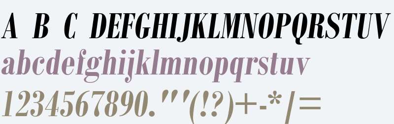 Bodoni Bold Condensed Italic