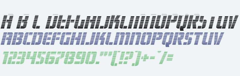 Fortune Soldier Gradient Italic