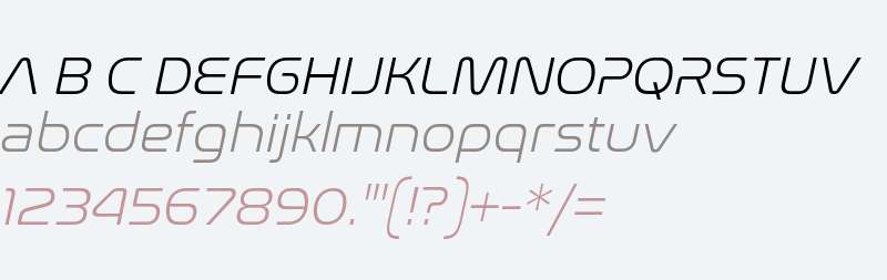 Nasalization W05 Light Italic