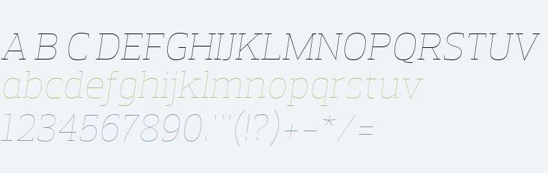 Prelo Slab W01 Hairline Italic