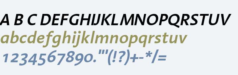 Linotype Aroma Semibold Italic V1