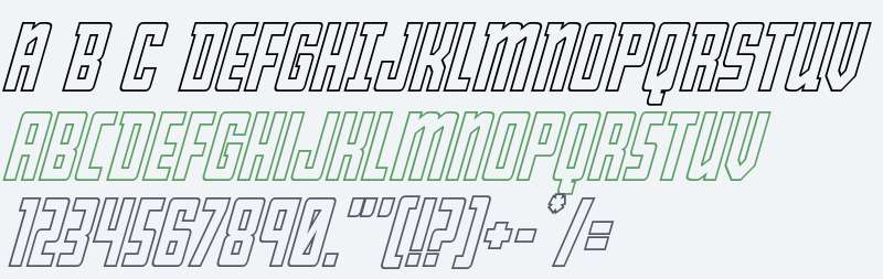 Young Patriot Outline Italic