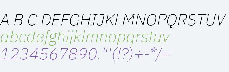 IBM Plex Sans ExtraLight Italic