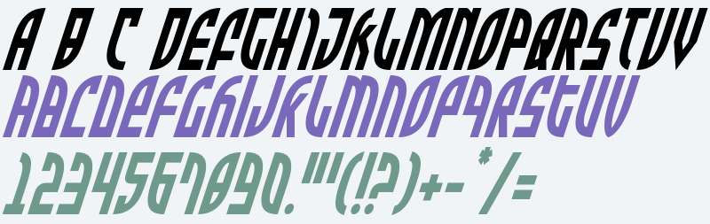 Zone Rider Condensed Italic